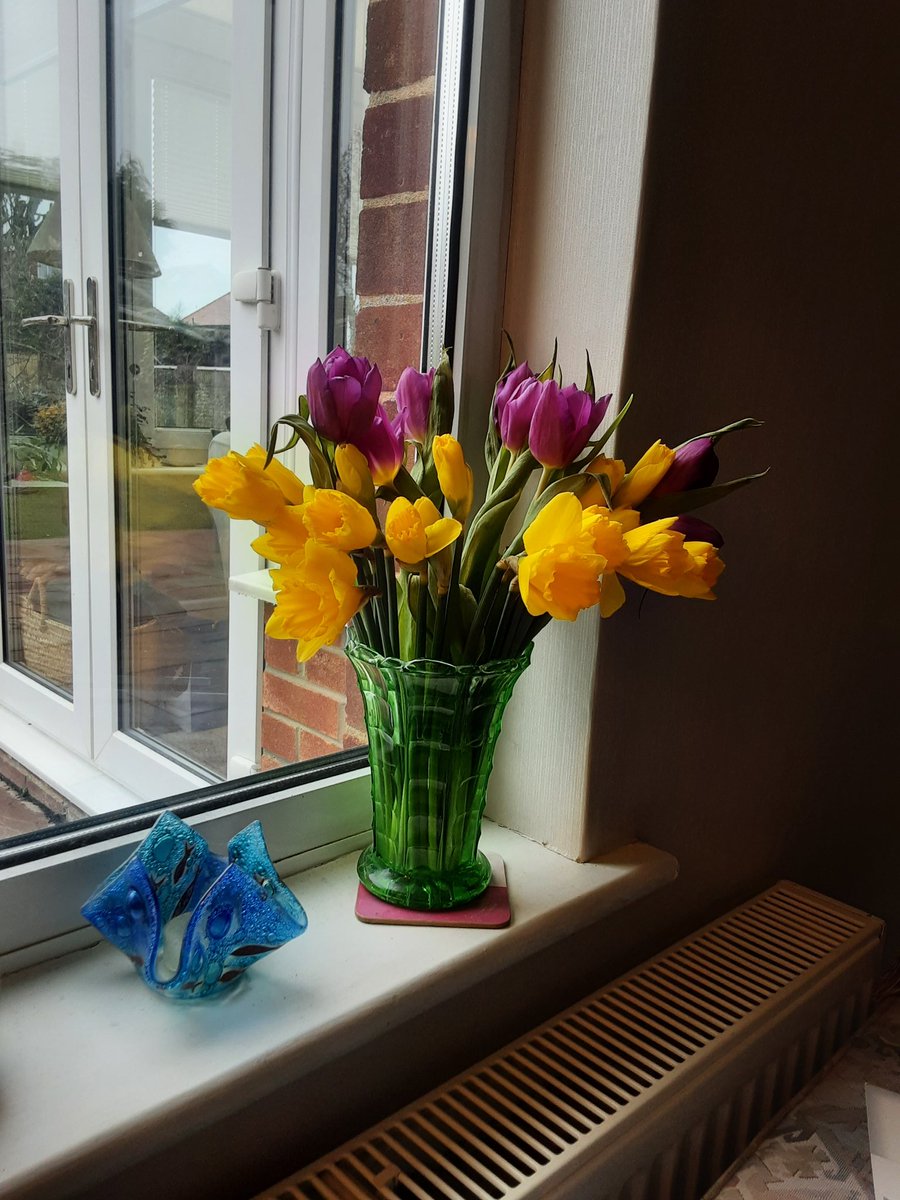 #Spring flowers go a long way to brightening a dull damp day.