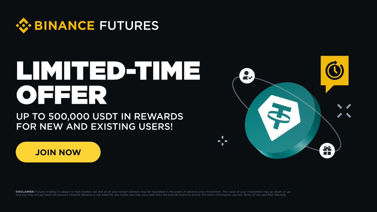 #Binance Futures limited-time offer.

Make your first Futures deposit or trade, and rank high on the Futures ROI leaderboard to win a share of up to 500,000 $USDT in rewards!

More information 👉 binance.com/en/activity/ma…