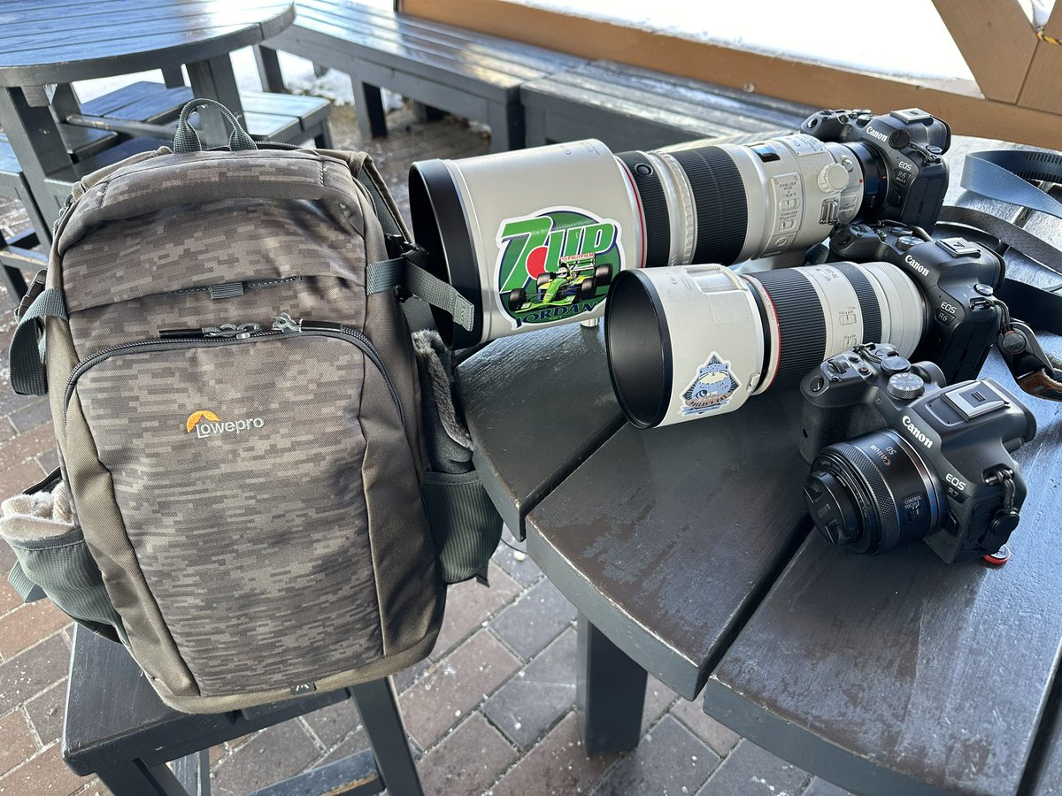 kuragon_oyakata's tweet photo. この装備がこのバッグ(ロープロフリップサイドAW300II)に入ってるのしゅごいと思うの。カバン左下は別のが入ってますが、ここに短いレンズ+カメラが入ります。ギリで。
#lowepro #Canon https://t.co/ASrhzaHS3a