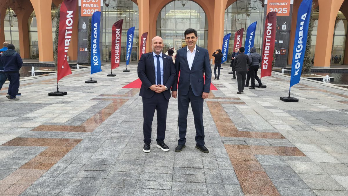 antiadantalya's tweet photo. 📍ÖZBEKİSTAN 

Antalya İş İnsanları Derneği (ANTİAD) yönetim kurulu üyemiz Yusuf Şanlı ve inşaat komisyonu üyemiz Adil Özen, Özbekistan’ın başkenti Taşkent’te gerçekleşen “Uzbuild-2025” 26. Uluslararası İnşaat Fuarı ve 6. Hotel Business Forum Etkinliği’ne katıldılar. https://t.co/zDOYsJ1L8r