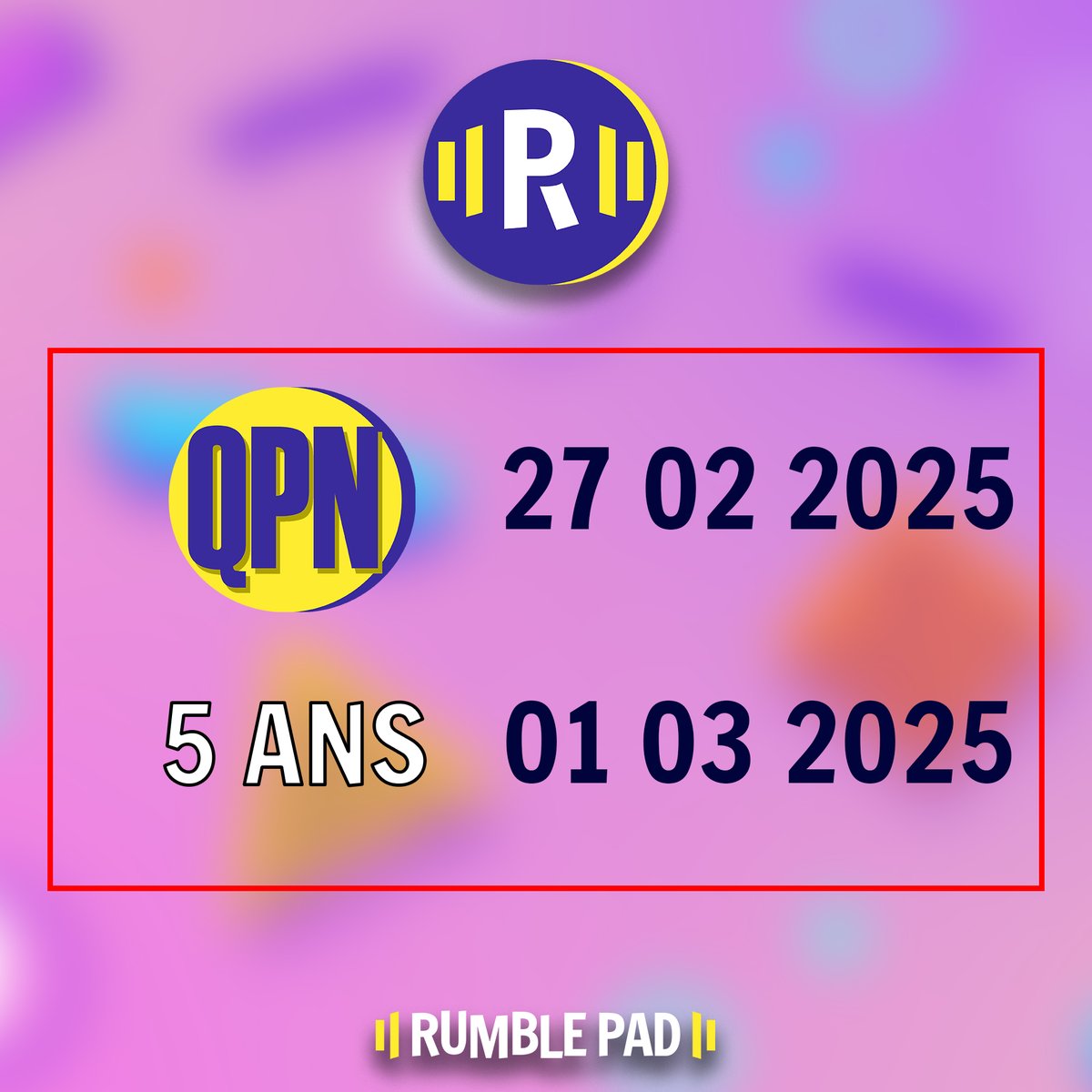 Deux vidéos cette semaine !
Nouveau QPN, ce jeudi à 17h et le Hors Série spécial 5 ans le 1er Mars à 11h ! 🥳