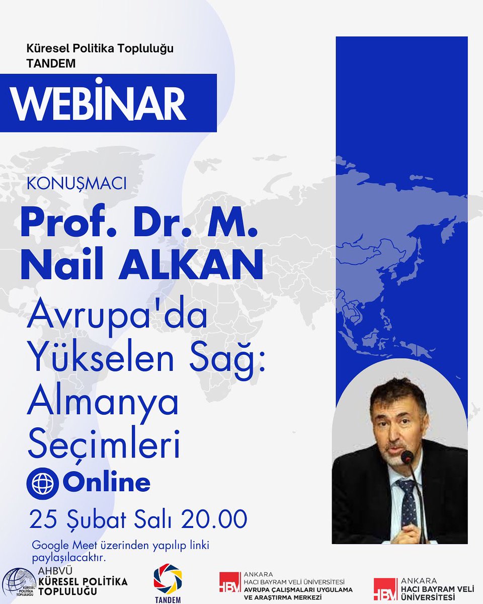 Avrupa seçimleri ve Avrupa’da yükselen sağ hareketler çerçevesinde Almanya seçimleri konusunun ele alınacağı online konferansımıza sizleri davet etmekten memnuniyet duyarız.  

Katılım sağlamak için 
meet.google.com/nzx-jwfk-cie](meet.google.com/nzx-jwfk-cie

İlgi duyan herkesi bekleriz.
