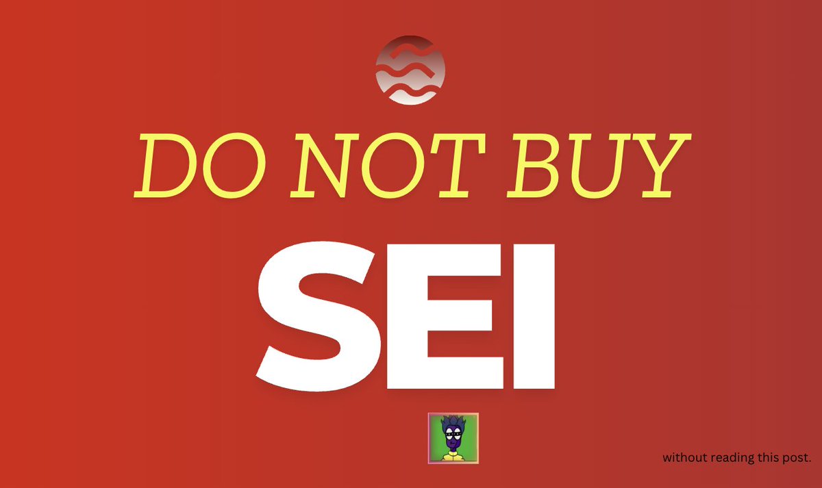 NftBearDad's tweet image. Do not buy $SEI.

I’ve seen both community and ex-community members asking for a reason to buy $SEI.

To them, I’d say: Don’t buy SEI..

..unless you understand what @SeiNetwork  is actually building.

Don’t ask others whether you should buy—it’s your decision, not theirs.

I, or…
