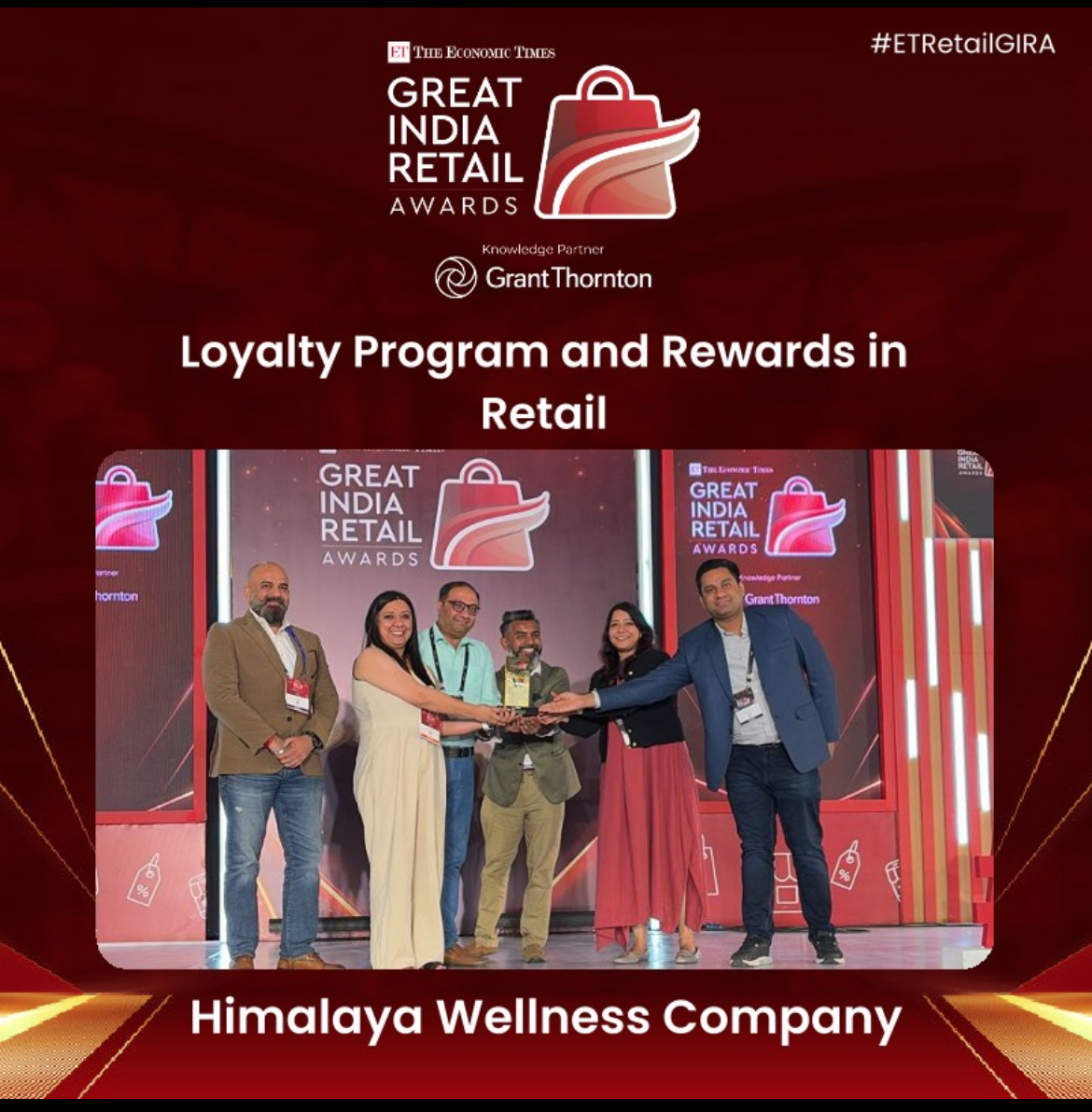 We are happy to announce that Himalaya has clinched an award under the “Loyalty Program and Rewards in Retail” category at The Economic Times Great India Retail Awards 2025. This award is a testament to our retail excellence, enhancing our brand growth. Here’s to creating highly