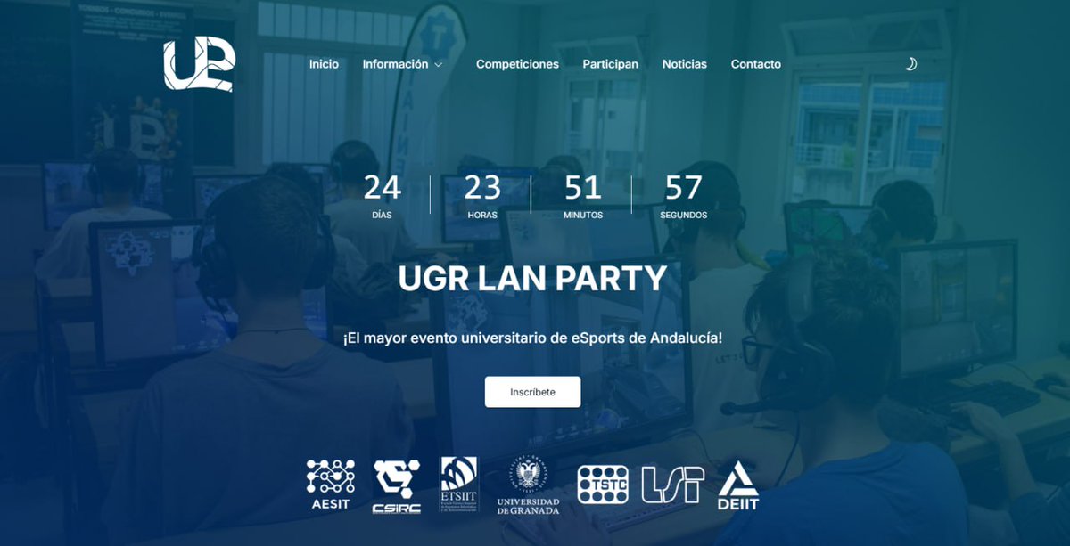 ulpugr's tweet image. ¡Abrimos oficialmente inscripciones! 🏆
Apúntate ya y consigue una plaza en tus competiciones favoritas de la #UGRLANParty
ulp.ugr.es