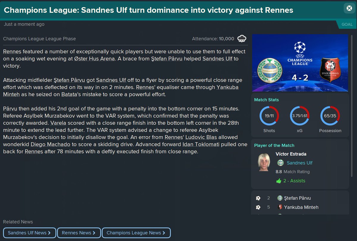 DJExergonic's tweet photo. @OmegaLuke thought you would appreciate my Norwegian team smacking Rennes https://t.co/aHycbFnKyI