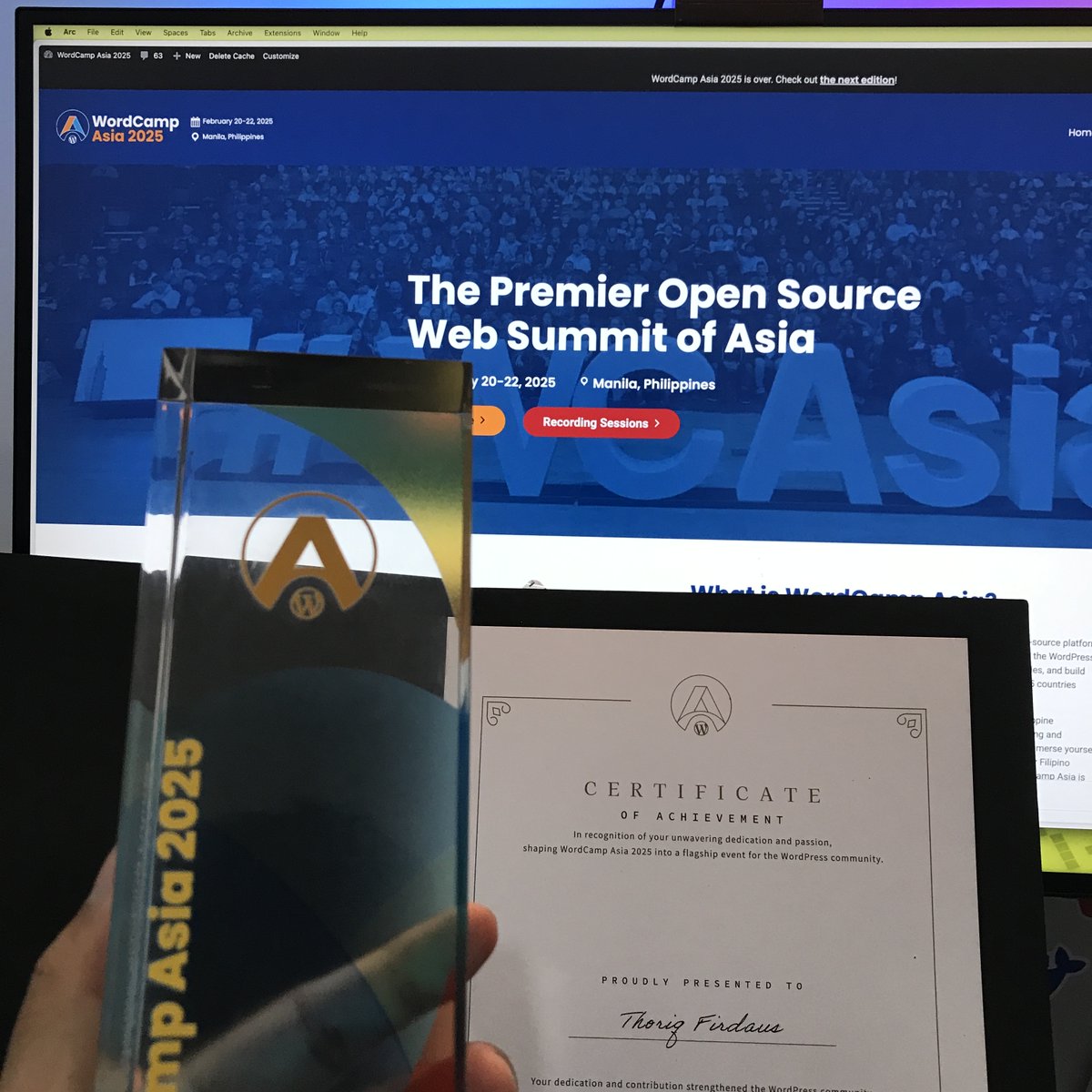 Just made it home from #WCAsia 2025! It's the first WordCamp I've attended in a while, and my first as an organizer. It was an absolute blast! Huge thanks to everyone who made it such a great experience 🙌