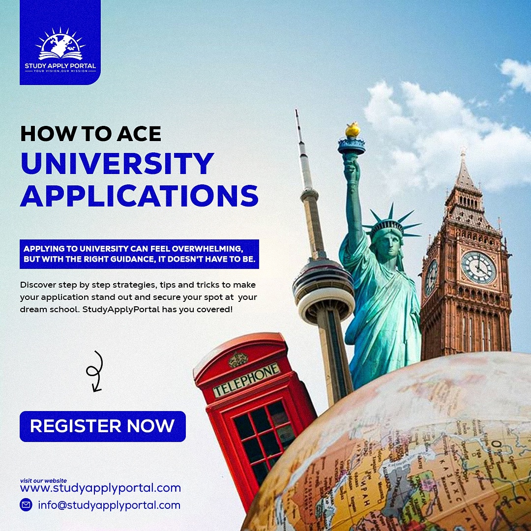 studyapplyport's tweet photo. Turn stress into Success: Your Ultimate Guide to Acing University Applications!🎓 Lets guide you on How to Ace University Applications! #PersonalStatementWriting #StudyAbroad #UniversityApplicationTips https://t.co/tb5qUTYway