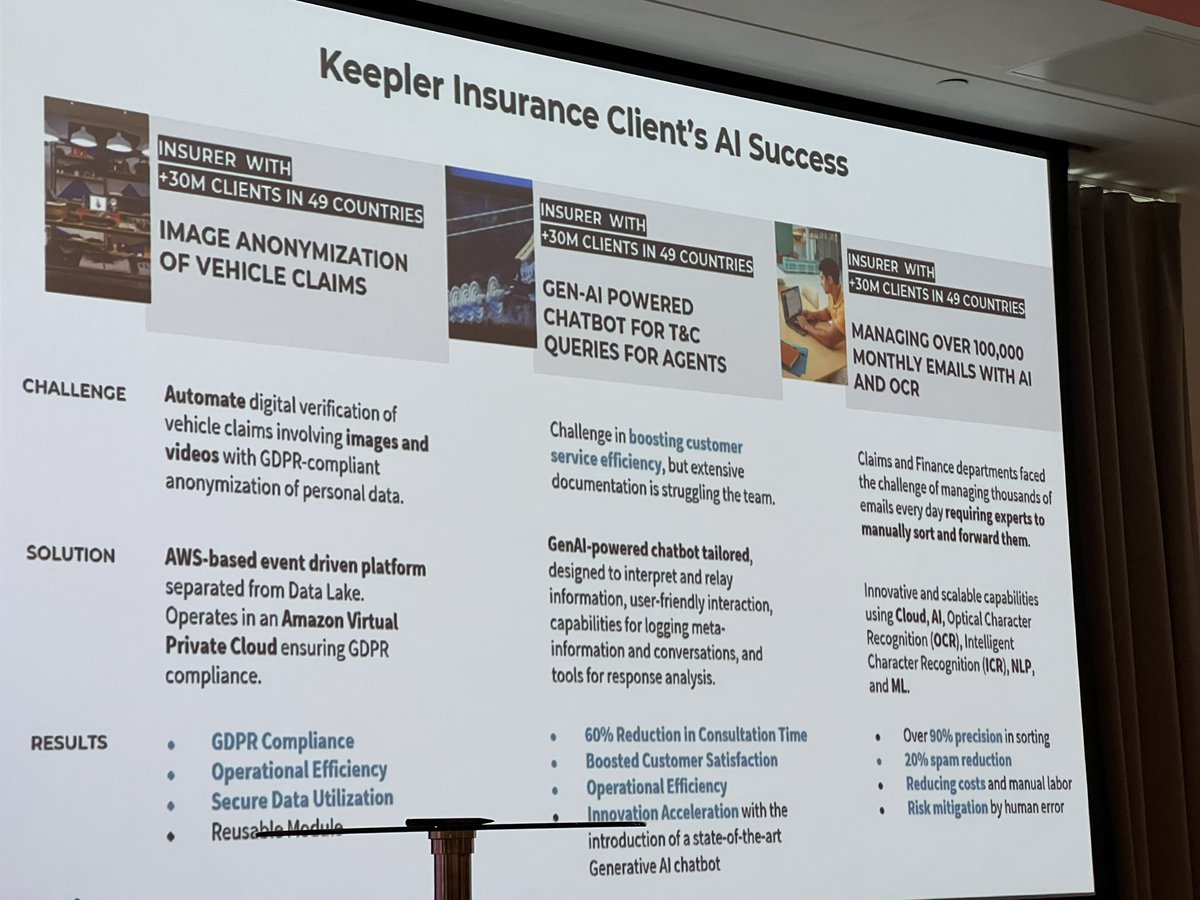David Williams (@insurancedavidw) on Twitter photo I sometimes dread the sponsors presentations at conferences, they can be dull sales pitches, but really enjoyed Sean Poulley from Keepler at Insurance Innovators Fraud & Claims 2025 this morning, informative & entertaining, #IIFraudClaims25 #AI #Data <a href="/Insurance_Innov/">Insurance Innovators</a> I sometimes dread the sponsors presentations at conferences, they can be dull sales pitches, but really enjoyed Sean Poulley from Keepler at Insurance Innovators Fraud & Claims 2025 this morning, informative & entertaining, #IIFraudClaims25 #AI #Data <a href="/Insurance_Innov/">Insurance Innovators</a>