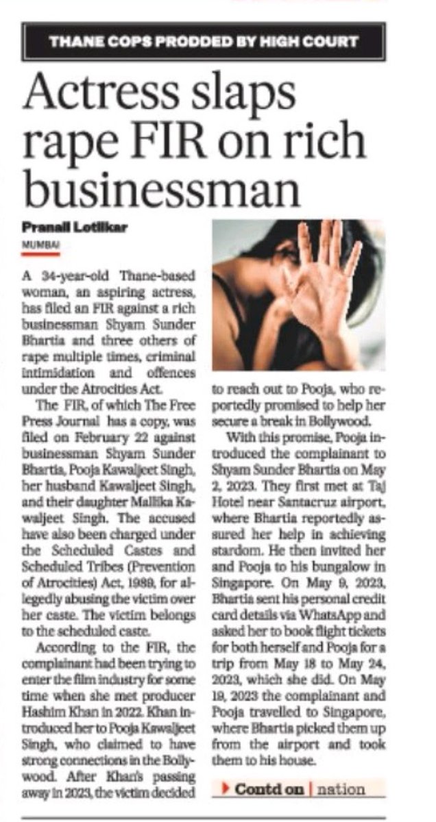 Manojramkrish's tweet image. A sordid tale that most newspapers have tried to keep under wraps. The septuagenarian accused is the husband of the chairperson of the Hindustan Times media group. @htTweets @HTMumbai