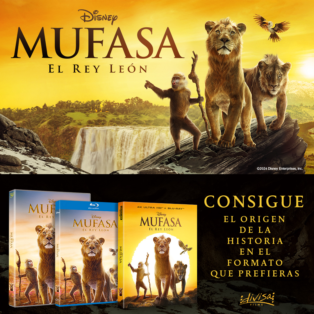 35 Milímetros Cine y TV 🎬 📺 (@35milimetros_es) on Twitter photo ‼️#SORTEO‼️
¡2 EDICIONES de #Mufasa! 🎥 ¡31 de marzo a la venta!
📀¡Llévatela en #DVD #BluRay o #4KUHD!
👍🏻 RT + FOLLOW + MENCIÓN a un amigo
👉🏻 ¡Síguenos! <a href="/DivisaFilms/">Divisa Films</a> y <a href="/35milimetros_es/">35 Milímetros Cine y TV 🎬 📺</a>
⏰ Fin: 31/03 a las 10:00 h.
🍀 ¡Mucha suerte! 🍀
Más info: bit.ly/3ZvcuRP ‼️#SORTEO‼️
¡2 EDICIONES de #Mufasa! 🎥 ¡31 de marzo a la venta!
📀¡Llévatela en #DVD #BluRay o #4KUHD!
👍🏻 RT + FOLLOW + MENCIÓN a un amigo
👉🏻 ¡Síguenos! <a href="/DivisaFilms/">Divisa Films</a> y <a href="/35milimetros_es/">35 Milímetros Cine y TV 🎬 📺</a>
⏰ Fin: 31/03 a las 10:00 h.
🍀 ¡Mucha suerte! 🍀
Más info: bit.ly/3ZvcuRP