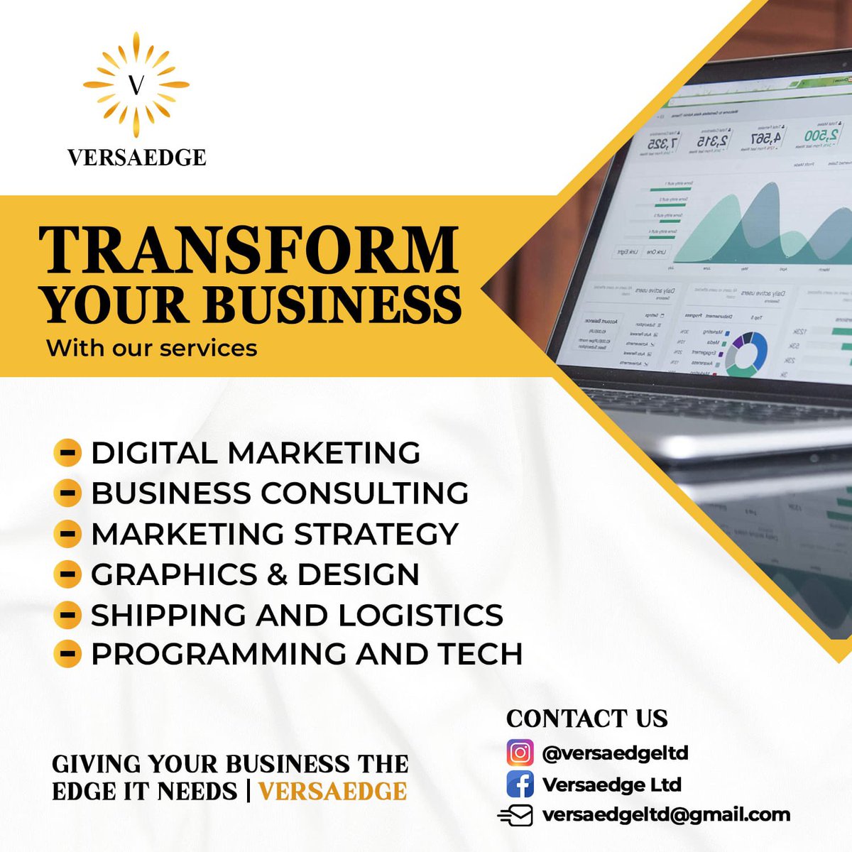 VersaEdgeLTD's tweet photo. @the_marcoli_boy Are you struggling to take your business to the next level? I Don't stay frustrated, VersaEdge is here to provide the strategies and solutions you need to grow, scale, and succeed. Let's make your vision a reality!

#VersaEdge #BusinessGrowth #ConsultingServices https://t.co/76xu3sPGH8