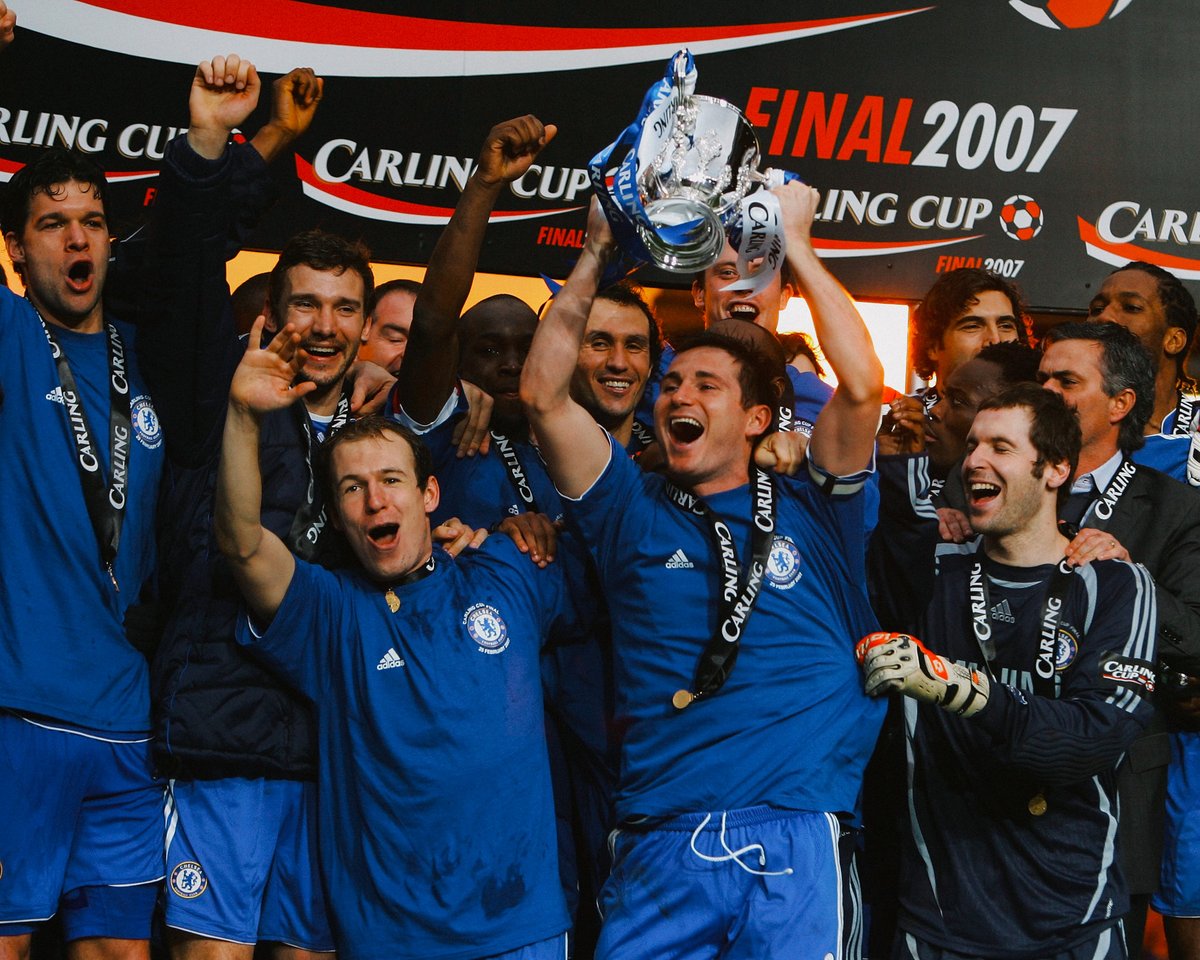 ChelseaFC's tweet photo. League Cup winners in Cardiff #OnThisDay in 2007! 🏆🔵 https://t.co/J7GTilSk2W