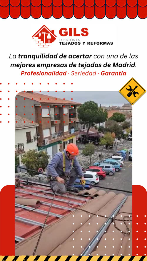 TejadosGILS's tweet photo. Para muchos clientes nuestra profesionalidad, seriedad y garantía a la hora de arreglar los problemas de goteras en sus #tejados, les aporta una gran tranquilidad porque saben que dejan estos trabajos en manos de una de las mejores empresas en reparación tejados de Madrid 💯❌💯 https://t.co/UC2JLPRh3F