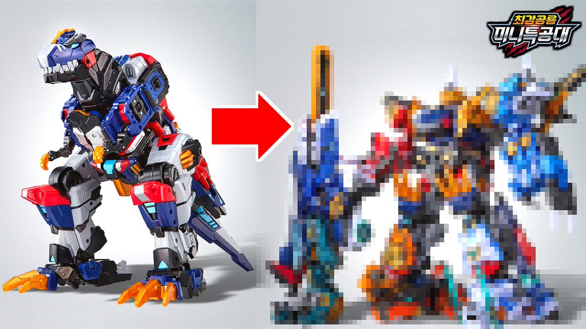 合体ロボット 🦖恐竜がロボットに9体合体！？】伝説レベルの神ロボ「#最強恐竜ミニ