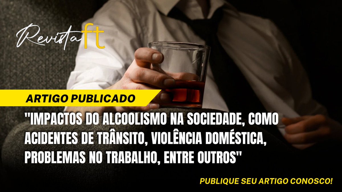 revistaft_'s tweet photo. RESUMO:
Este estudo investiga os impactos do alcoolismo na sociedade, com foco em acidentes de trânsito, violência doméstica e problemas no ambiente de trabalho. A análise baseou-se em dados estatísticos e revisão de literatura científica, evidenciando que o consumo excessivo de álcool é um dos principais fatores de risco para acidentes graves, particularmente em períodos de festas. O alcoolismo também está fortemente associado a comportamentos violentos, especialmente em casos de violência doméstica, agravando dinâmicas familiares já frágeis. No trabalho, o alcoolismo resulta em perdas de produtividade, aumento do absentismo e maior risco de acidentes, especialmente em setores que exigem alta atenção e segurança. Conclui-se que é necessária uma abordagem mais rigorosa e abrangente para mitigar esses impactos, através de políticas públicas eficazes, programas de reabilitação e campanhas educativas.

#Segurançapública #Produtividade #Saúdemental #Prevenção