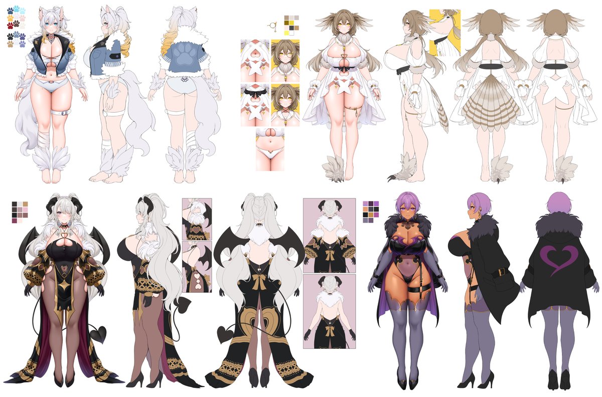 【固定】
☆★Vtuber活動向けキャラクターデザイン・Live2dパーツ分けのご依頼をお引き受けしております!
お問い合わせ・お見積りはDM、またはメールアドレスへお願いいたします。
・Live2dパーツ分けデータ
・三面図
・キービジュアルイラスト etc...