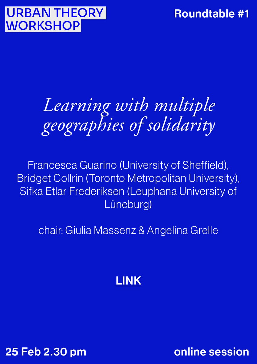 the_utw's tweet image. Our first online Roundtable is taking place today!
Here&apos;s the link to join: polito-it.zoom.us/j/83141314126

See the full list of events here: dist.polito.it/.../(idnews)/2…