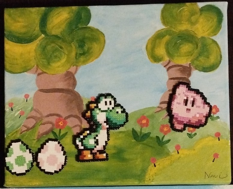 Estos cuadros me los hizo <a href="/CreacionesNavi/">🍀Navi Creaciones🍀</a> en un Proyecto Cactusa y mi idea es enmarcarlos para que no se llenen de polvo. Son tan bonitos 😍