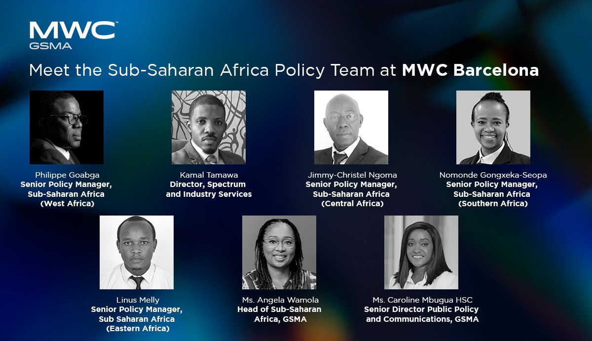 The Sub-Saharan Africa Policy Team will be present at MWC Barcelona 2025, engaging in key discussions on the future of digital transformation across the region. Areas of focus will include:

✅ Discussions on policy and regulation shaping Africa’s digital landscape in areas such