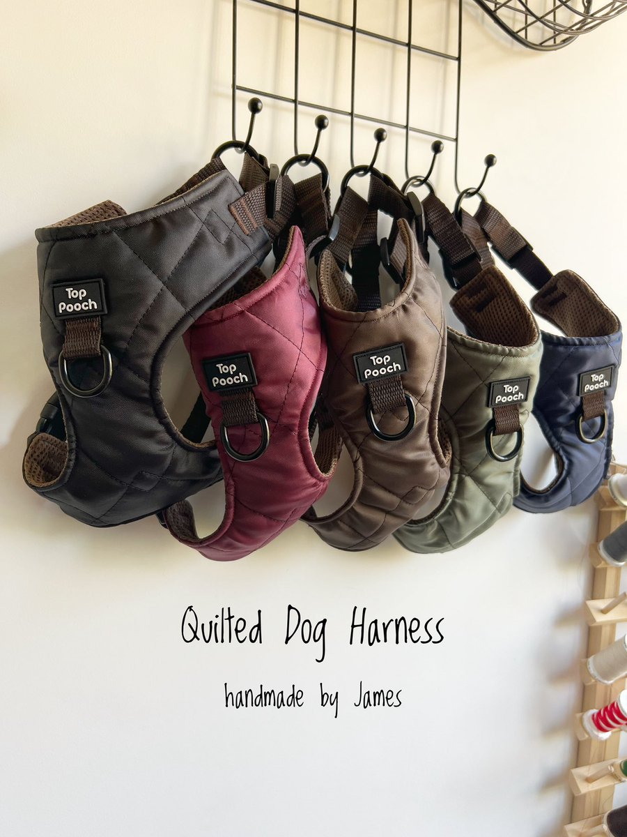 Toppoochltd's tweet image. I finally finished them! Introducing my NEW quilted dog harness.  It’s taken me months to get these right but I’m so pleased with how they’ve turned out.

Launching this Friday 28th Feb!

#dogaccesssories #dogharness #handmadeuk #dogs #handmadeuk