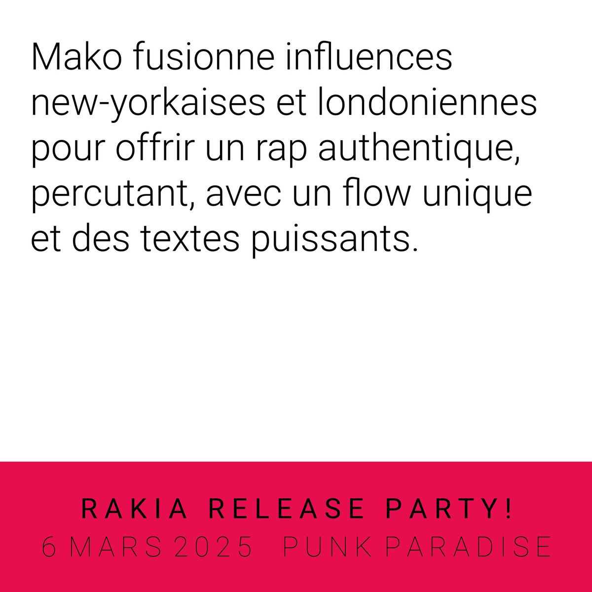 rakiamusique's tweet photo. Rendez à 20h le jeudi 6 mars pour découvrir Mako 😍🔥 https://t.co/Zy3Yv7kMLk