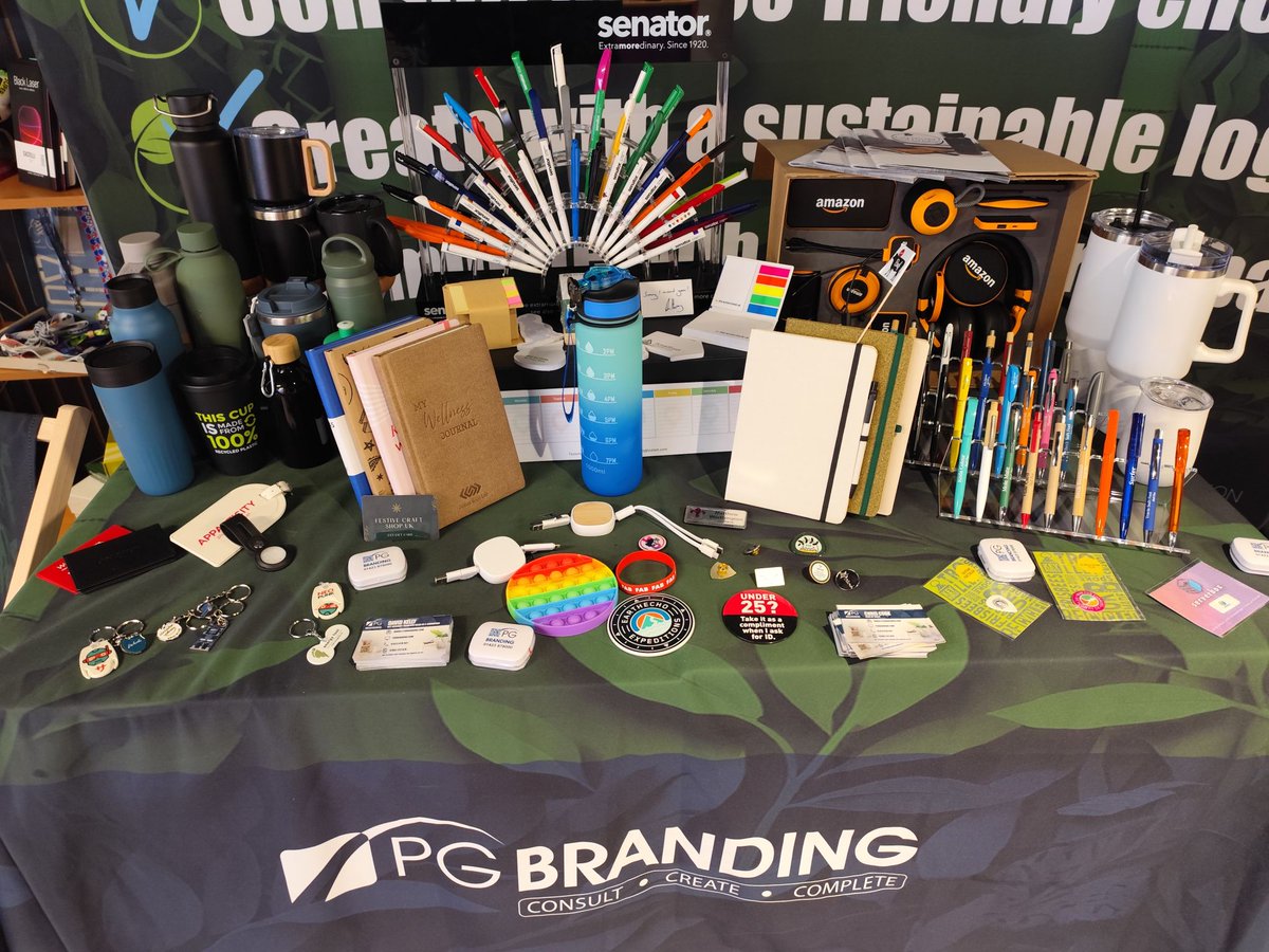 🚀 Team PG Branding Are at the Marketing Showcase TODAY!!!– Let’s Talk Merch! 🎉
 
 👀 Looking for the perfect promotional merchandise to make your brand unforgettable? 
 
We consult, create, and complete your branded merchandise needs with innovative and eye-catching solutions!