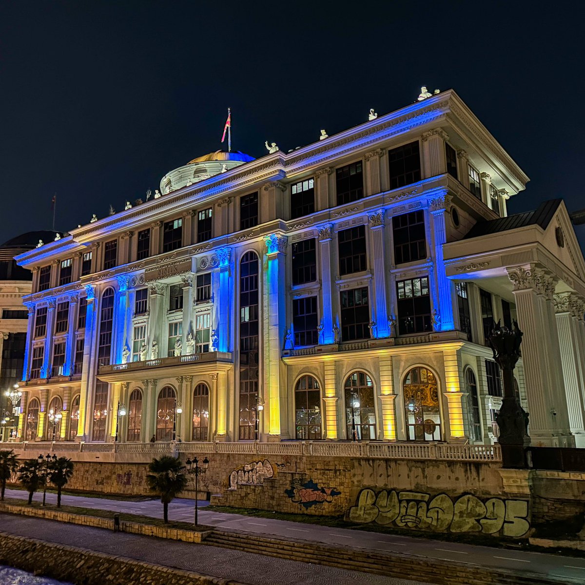 🇺🇦 Yesterday, we lit our building in the colors of the Ukrainian flag, honoring three years of resilience and bravery.

Standing alongside Ukraine in this fight, we reaffirm: it is time for peace, an end to military aggression, and a prosperous future free from bloodshed.