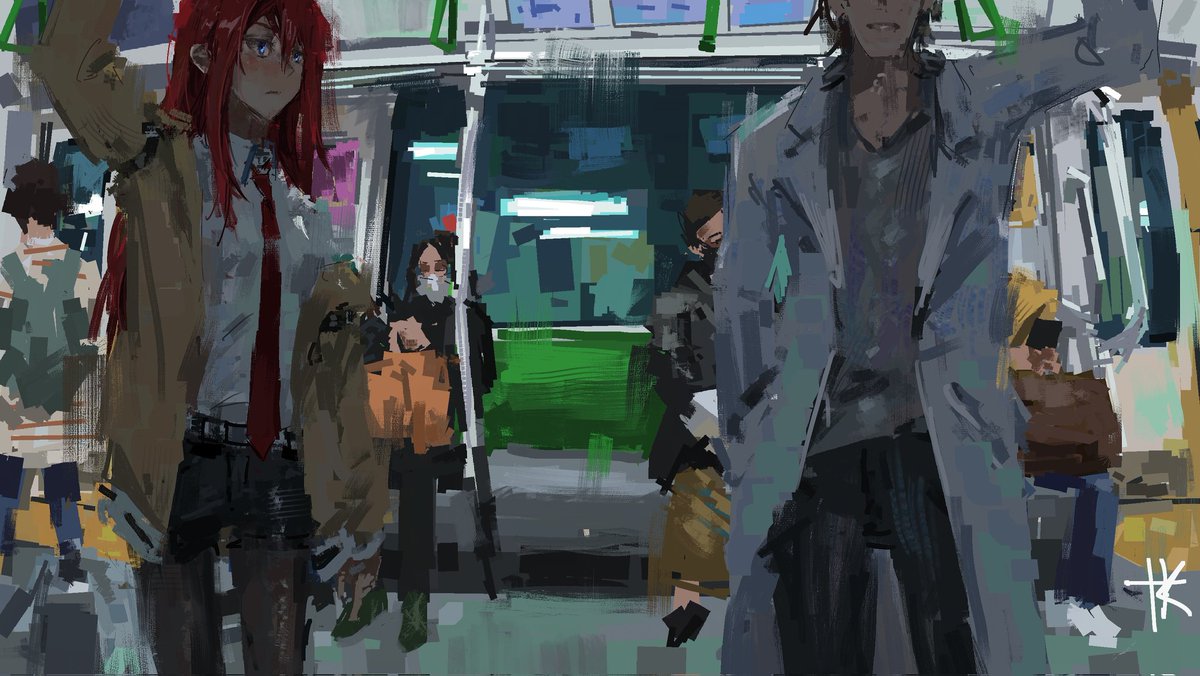 Two passengers

This time it's a Steins;Gate piece, Kurisu and Okabe. 

#SteinsGate