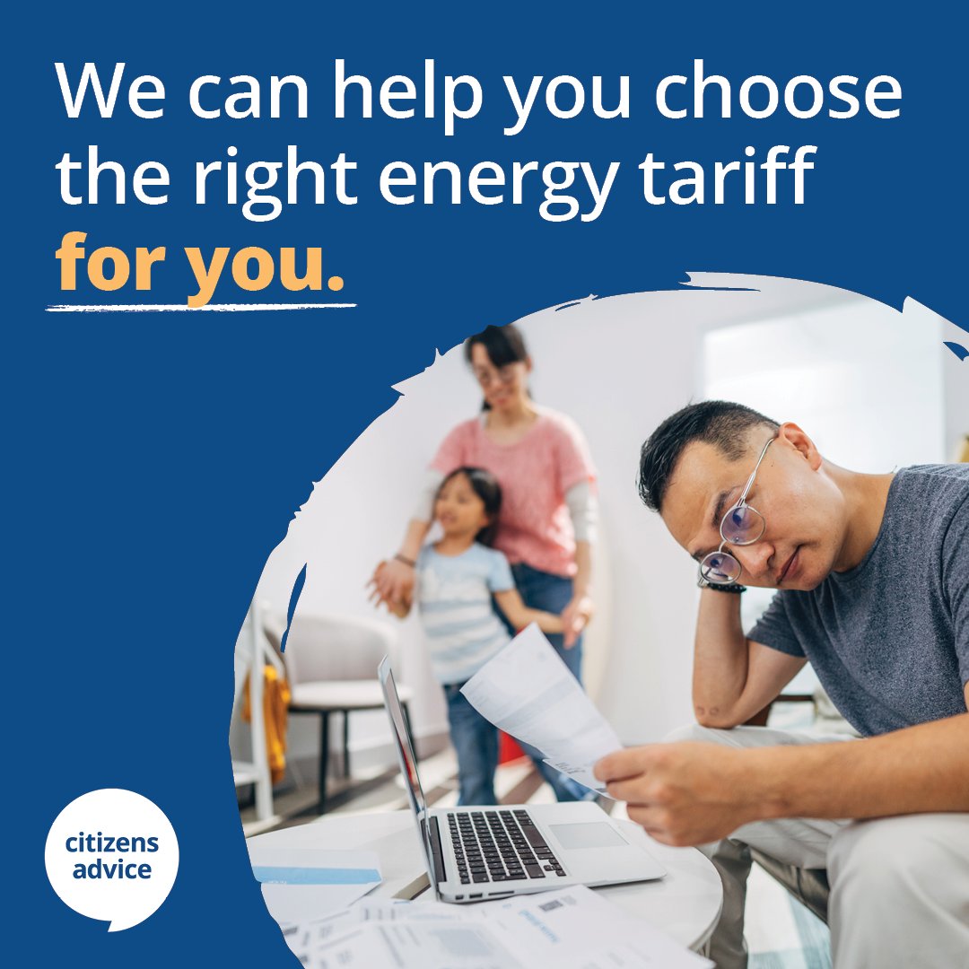 💡 The energy price cap is increasing in April.

Depending on your circumstances, you might be able to save money by changing your tariff before then.

Our advice can help you find the right energy tariff for you ⤵️
citizensadvice.org.uk/consumer/energ…
