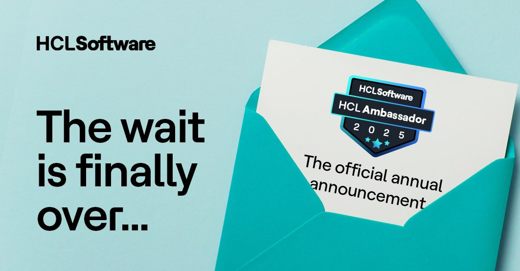 Congratulations HCL Ambassadors 2025!
The HCL Ambassador program celebrates exceptional community members who go above and beyond their regular roles to assist others and share insights. Find the full list of HCL Ambassadors 2025 here: hcl-software.com/about/hcl-amba… #hclambassadors