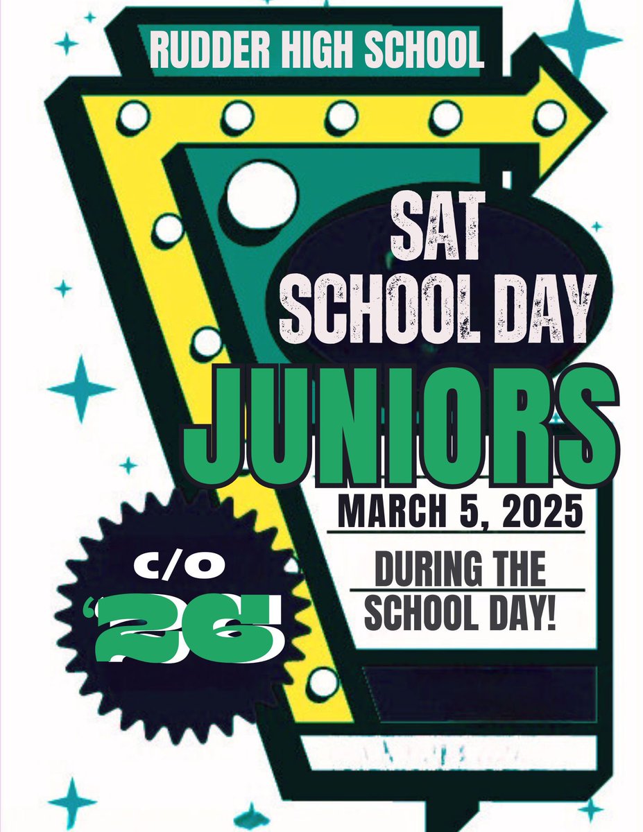 RHSTesting_'s tweet photo. ***JUNIORS***
SAT SCHOOL DAY is NEXT WEDNESDAY, March 5th!
@RudderHS_BISD @RHSCounselors5 @RudderCCC @BryanISD https://t.co/6dfBmhIBph