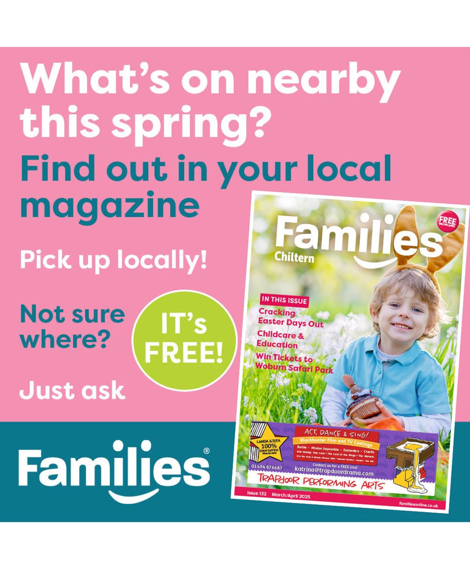 🌸 Our Spring issue is packed with great giveaways, competitions &amp; fun articles! Inside:
🌟 What’s on this Spring
🤸 Easter activities &amp; adventures
🦁 Win tickets to Woburn Safari Park &amp; Princes Risborough Food &amp; Music Festival
Grab your copy locally or click the link in our bio!