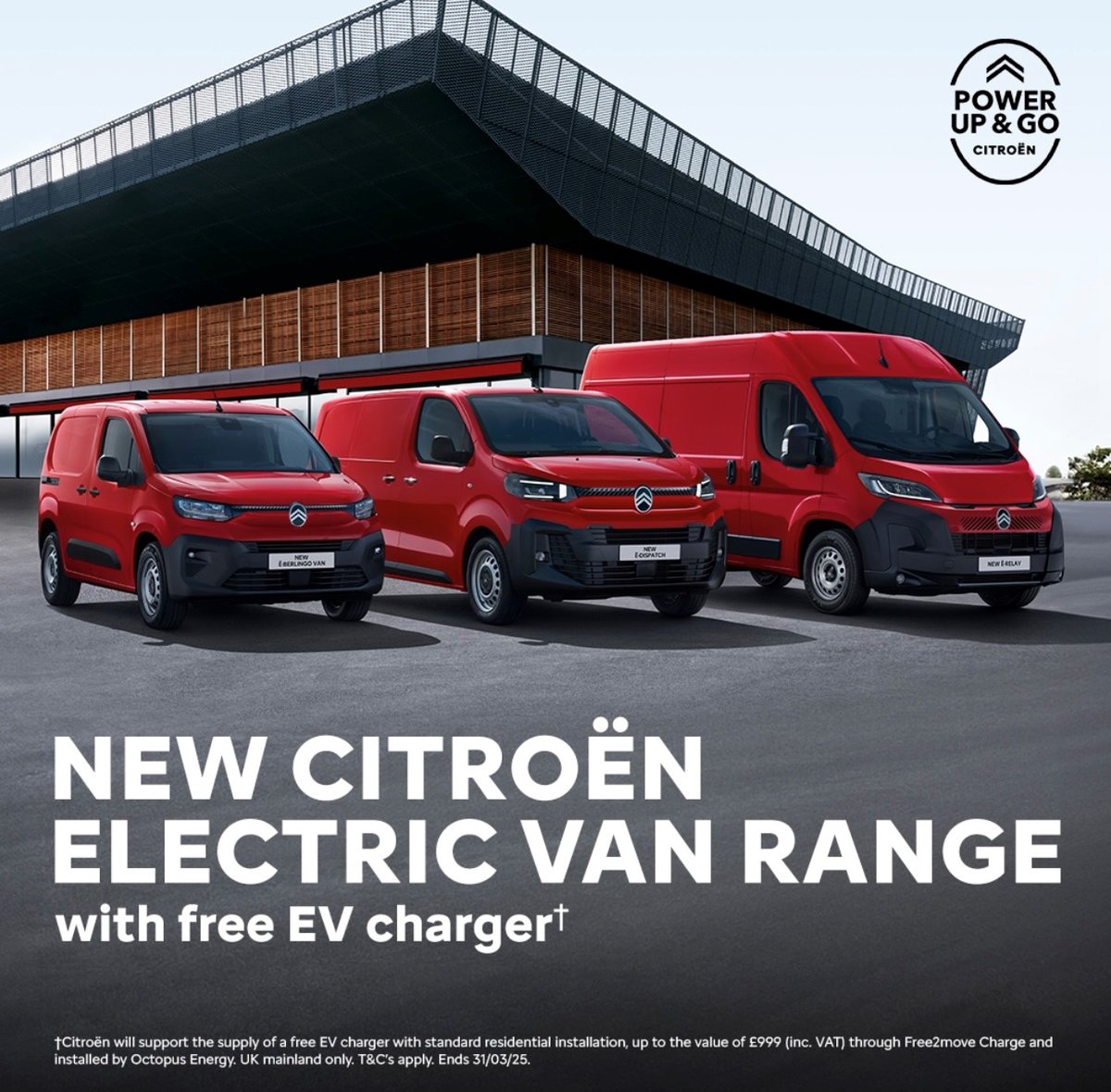 Order a new 100% electric e-LCV in Q3 and get a FREE Ohme EV charger (worth £999, incl. VAT &amp; standard installation)! 🚛🔌 Don't miss out! #EV #ElectricLCV
