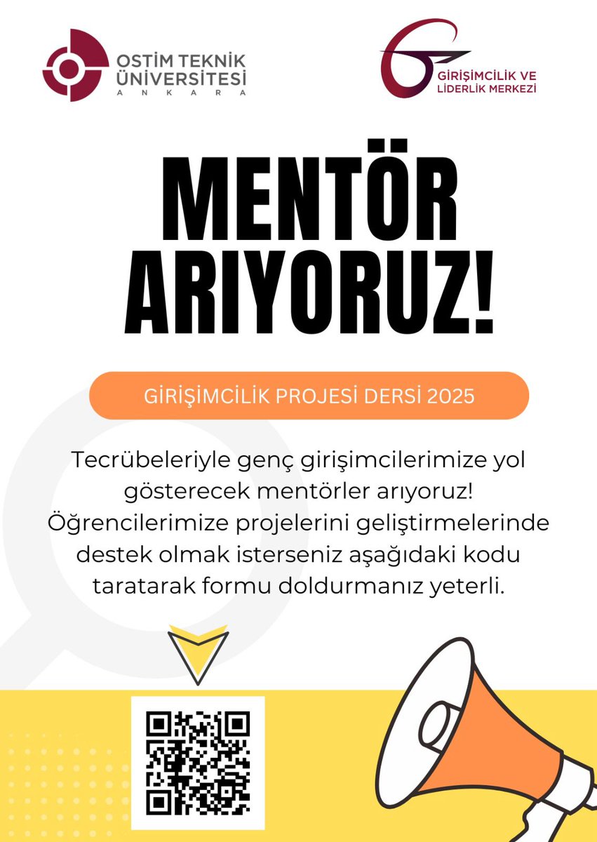 Genç girişimcilerimize tecrübeleriyle yol gösterecek mentorler arıyoruz🚀 Mentor havuzumuza katılmak için: docs.google.com/forms/d/e/1FAI…