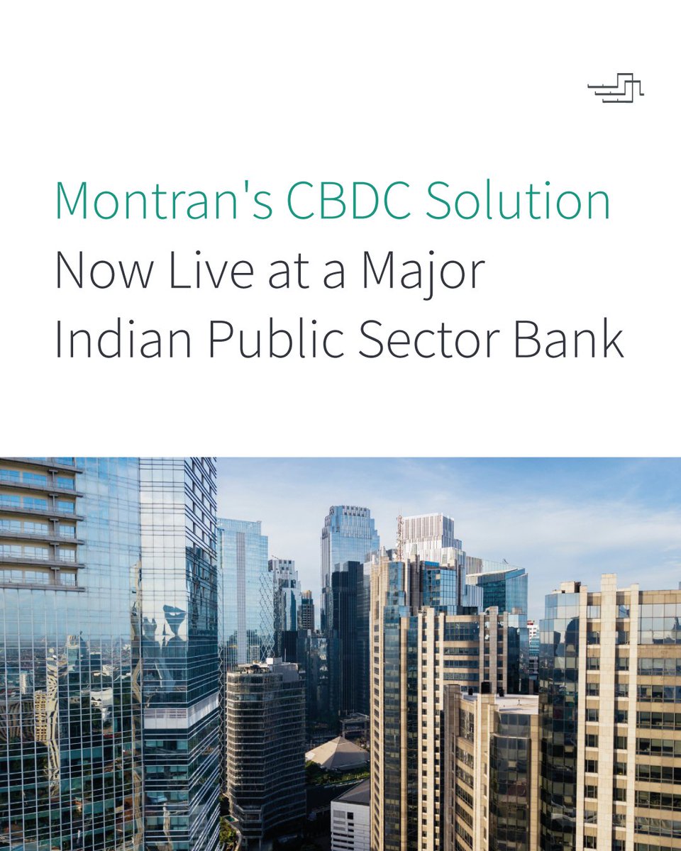 MontranIndia's tweet photo. Montran's CBDC solution is now live with one of the top public sector banks of India! Our cutting-edge CBDC solution ensures seamless digital currency distribution and robust transaction verification, enhancing the efficiency and security of financial systems.
 
#Montran #CBDC https://t.co/n2I6sHc0UF