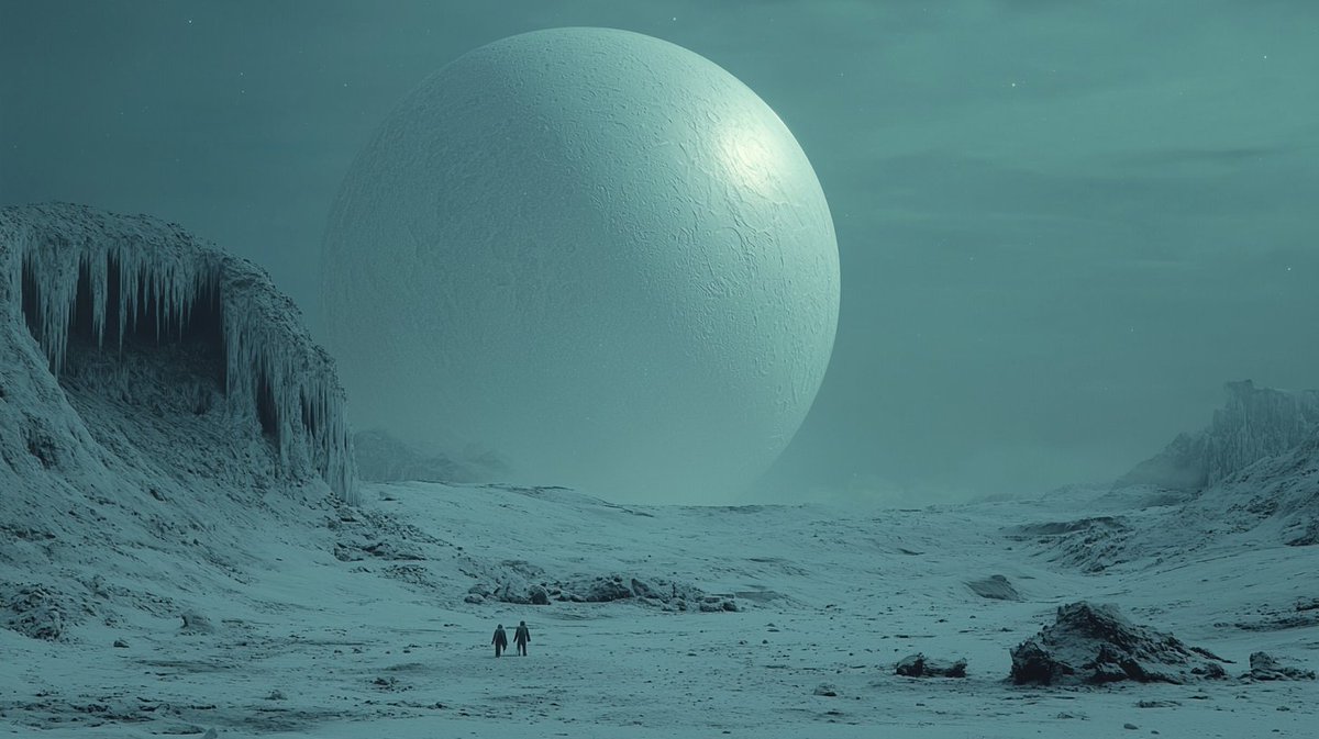 Orbiting a frozen star
#midjourney