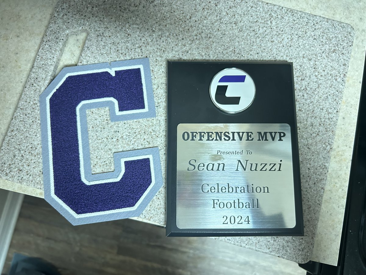 I am very thankful to be named <a href="/CelebrationFB/">Celebration Storm Football</a> 2024 Offensive MVP. A huge thanks to my coaches for believing in me and pushing me this season. <a href="/Coach_CBlanton/">Coach Blanton</a> <a href="/RBCoachKeith/">Coach 🅿️owell</a> <a href="/CoachMelillo/">Rob Melillo</a> <a href="/TacklinCoachLaw/">Coach Lawrence</a> 
Senior year is up next!