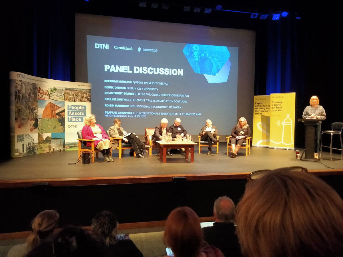 The panel for <a href="/devtrustsni/">Development Trusts NI</a> and <a href="/Carmichael/">Carmichael</a> Collaboration and Transformation conference in Draoicht, Blanchardstown.