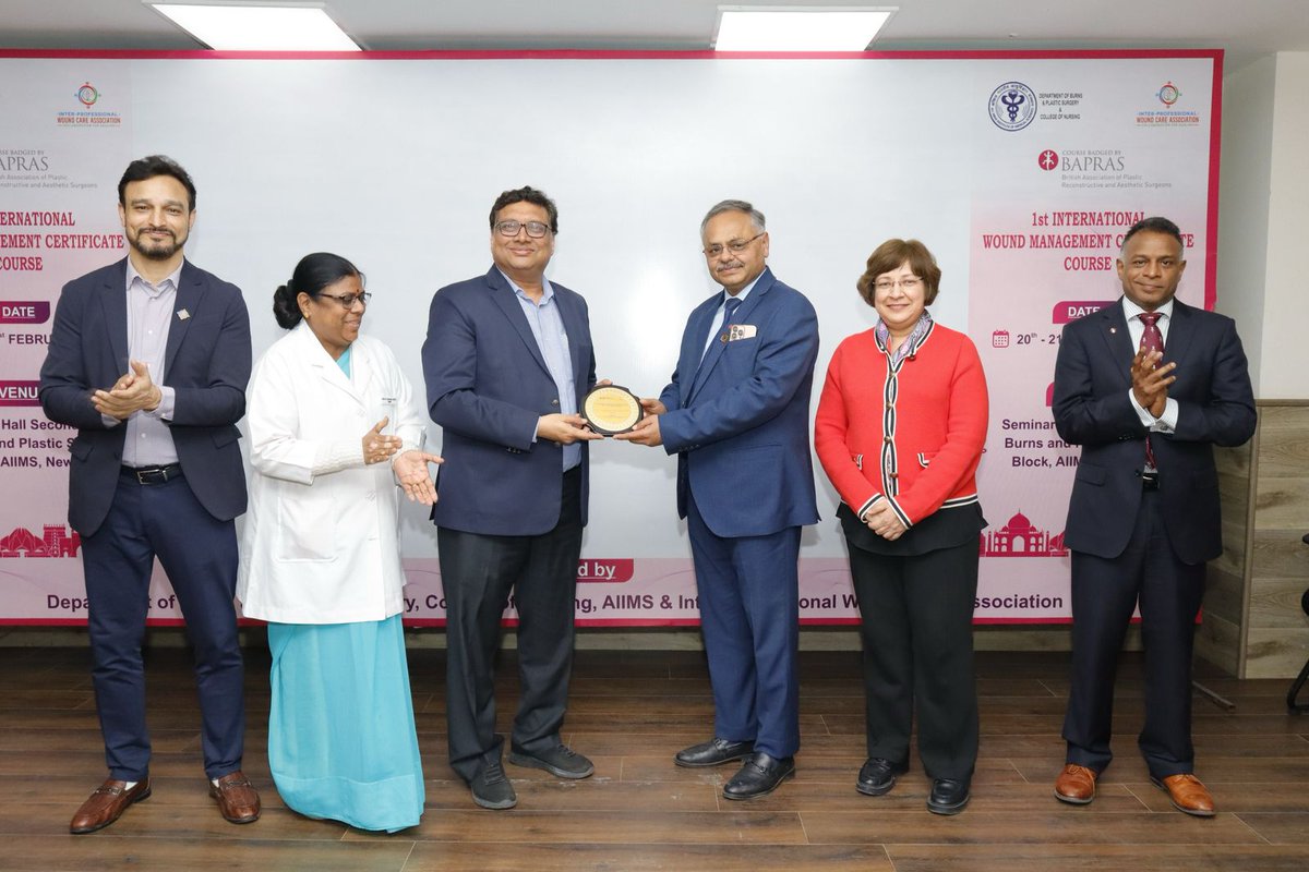 Dr Maneesh Singhal (@drmaneeshaiims) on Twitter photo Excited to share the successful completion of the 1st Int’l Wound Management Certificate Course (Feb 20–21, 2025) at AIIMS New Delhi, in collaboration with IWCA & certified by BAPRAS, UK.
Grateful for insights from Prof. Mani Ragbir & Dr. Reena Agarwal!
<a href="/BAPRASvoice/">BAPRASvoice</a>
#WoundCare Excited to share the successful completion of the 1st Int’l Wound Management Certificate Course (Feb 20–21, 2025) at AIIMS New Delhi, in collaboration with IWCA & certified by BAPRAS, UK.
Grateful for insights from Prof. Mani Ragbir & Dr. Reena Agarwal!
<a href="/BAPRASvoice/">BAPRASvoice</a>
#WoundCare