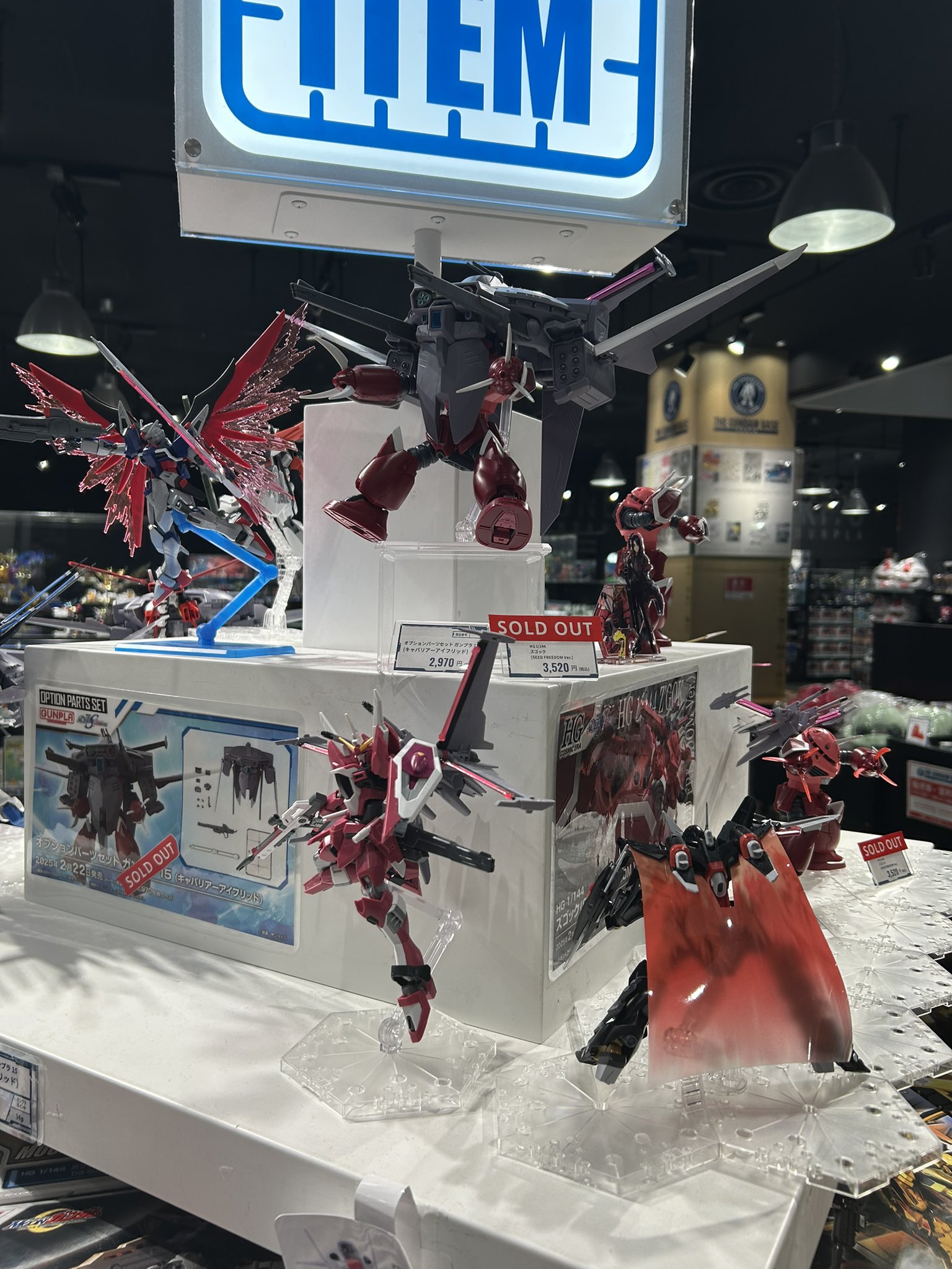 HG ズゴックとキャバリアーアイフリッドとRG アカツキガンダムの