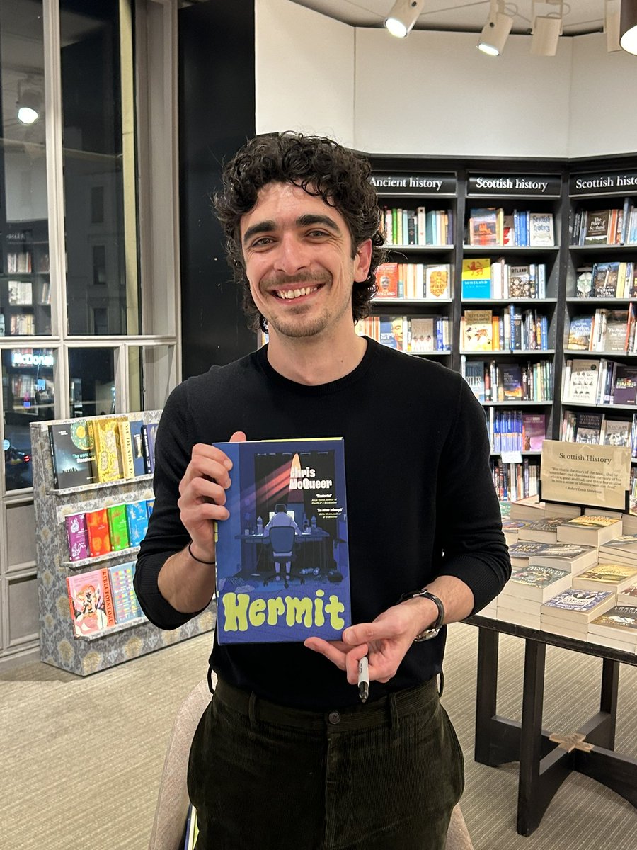 Chris McQueer (@chrismcqueer_) on Twitter photo Had a brilliant time launching Hermit in Glasgow last night. Big thanks to <a href="/JosieLong/">Josie Long</a> and <a href="/WStonesArgyleST/">Waterstones Glasgow Argyle St</a> Had a brilliant time launching Hermit in Glasgow last night. Big thanks to <a href="/JosieLong/">Josie Long</a> and <a href="/WStonesArgyleST/">Waterstones Glasgow Argyle St</a>