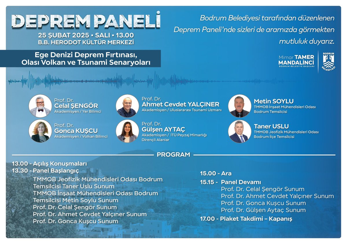 Prof. Dr. Celal Şengör, Prof. Dr Ahmet Cevdet Yalçıner ve hocamız Prof.Dr. Gonca Kuşcu’nun da katıldığı deprem panelini şuradan takip edebilirsiniz

youtube.com/live/3wKkSip1q…