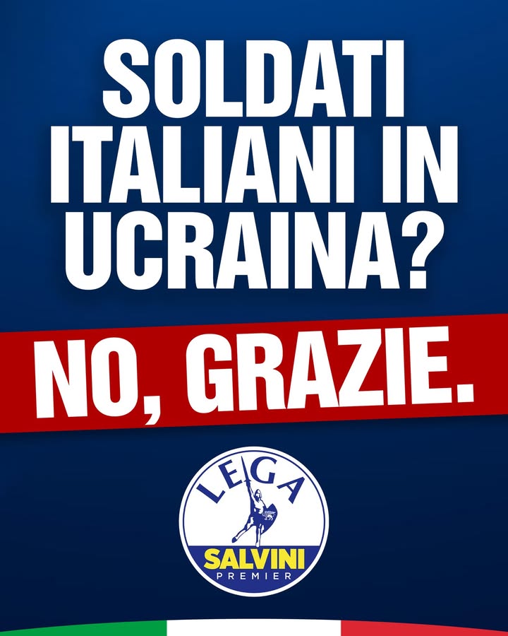 SOLDATI ITALIANI IN UCRAINA?
❌ NO, GRAZIE.
