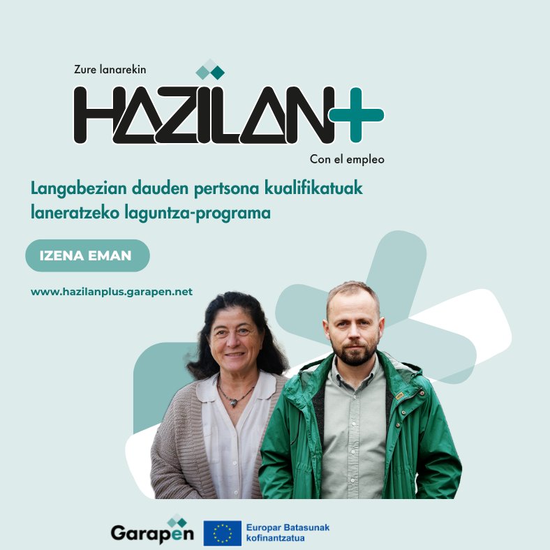 Beterri-Buruntza Mankomunitateak HAZILAN+, pertsona kualifikatuak laneratzeko proiektuan parte hartzen du 🚀beterriburuntza.eus/beterri-burunt…