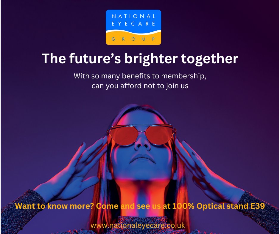 NEG will be attending 100% Optical this weekend at the Excel Centre in London. If you want to know more about what a difference NEG can make to your business, come along to stand E39, where the team will be happy to take you through the benefits of being part of NEG.