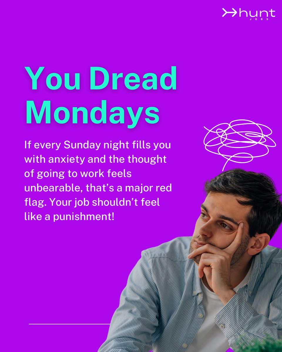 HuntJobsIndia's tweet image. Is staying in a job you hate worse than being unemployed? 🤔 Let&apos;s hear your thoughts!    

If you’re noticing these signs, it might be time for a change with @huntjobs.ai!    

#CareerChange #TimeForANewJob #WorkLife #JobSearch #DreamJob #Hiring #WorkStruggles #CareerGrowth