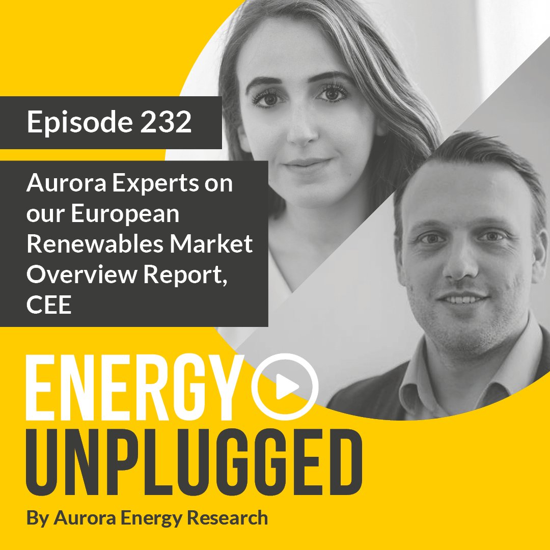 #EnergyUnplugged is out now! This week our Head of South Eastern Europe, Evangelos Gazis, and Rebecca McManus, our Renewables Lead for European Power Markets discuss the main insights for CEE from our European Renewables Market Overview Report. auroraer.com/podcast/ 🍃