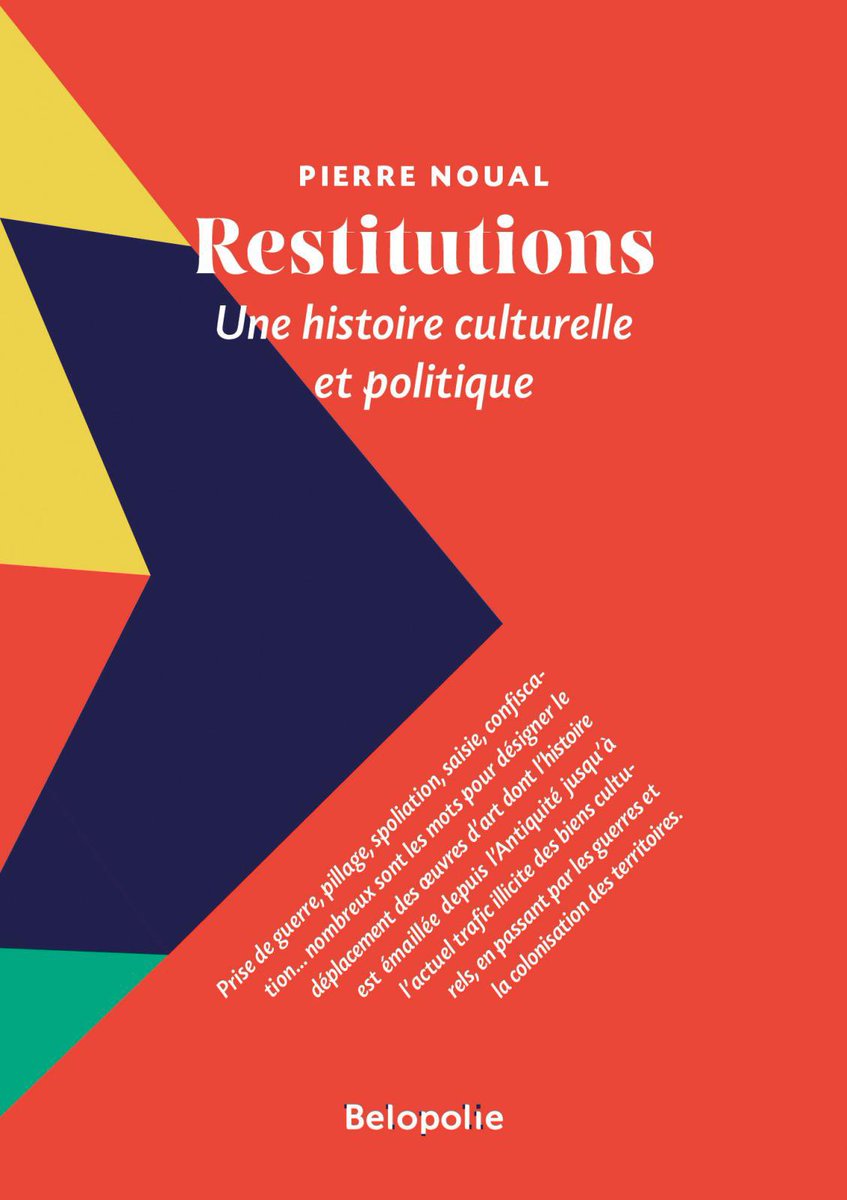 « Restitution des biens culturels pillés et mal acquis : quels enjeux ? »

La médiathèque Françoise Sagan invite <a href="/pnoual/">Pierre Noual Avocat</a>, auteur de « Restitutions. Une histoire culturelle et politique », publié chez <a href="/Belopolie/">Belopolie</a>.

🗓️Jeudi 27 mars, 19h
🎟️ bibliocite.fr/evenements/
<a href="/Paris/">Paris</a>