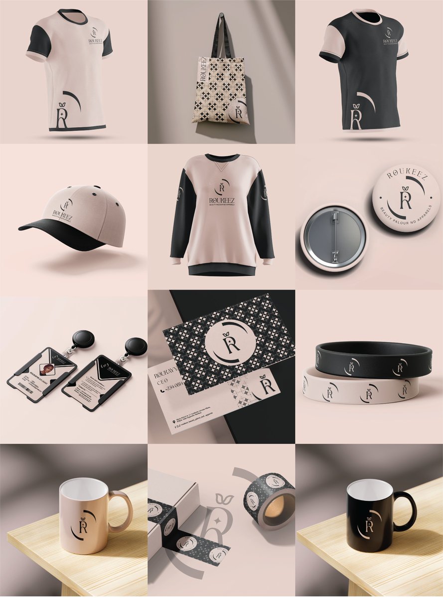 ibrahim_zooma's tweet photo. Introducing the stunning rebranding for ROUKEEZ BEAUTY PALOUR AND APPEALS! From elegant logos to mesmerizing colors, every detail reflects beauty and sophistication. Swipe to see the glamour unfold! https://t.co/A3pWR1ksjW